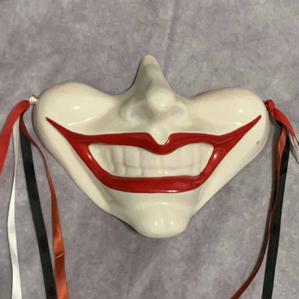 1978 Cast of Thousands Vtg Ceramic Joker Smile Mask Wall Art USA Claudia Cohen